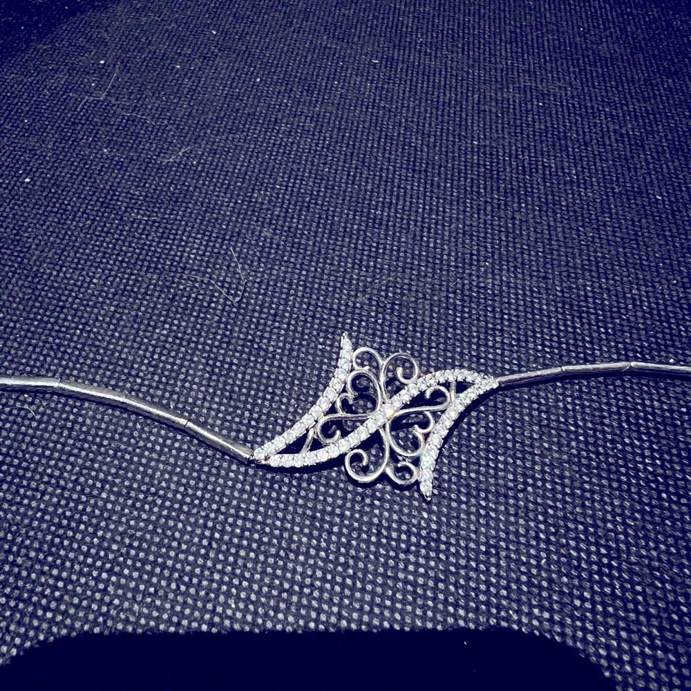 Custom made”N” with zircon 925  women bracelet